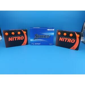 Golf Ball Lot – 2 Full Nitro Packs & 1 Srixon Pack (11 Balls) – 35 Total